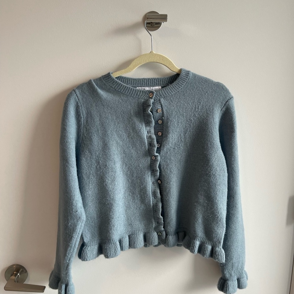 Zara Light Blue Women's Cardigan